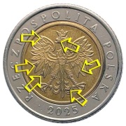 5 ZŁOTYCH 2025 MONETA >>>>> DESTRUKT