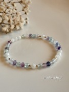 Kamienie naturalne Fluoryt Kamień księżycowy Bransoletka Szczęścia 