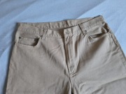 Spodnie jeans jeansowe beżowe jak nowe XXL stan idealny