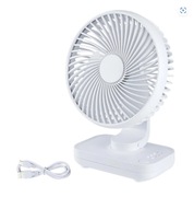 Mini wentylator USB, cichy, mały, z baterią 4000 mAh, 4 poziomy prędkości