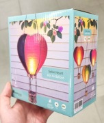 Solarny lampion serce balon na gorące powietrze efekt płomienia