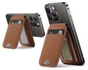 Portfel magnetyczny ESR skóra brąz 