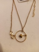 Złoty łańcuszek z zawieszką serce Au333