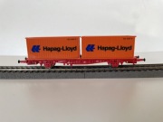 Wagon platforma kontenerowa Roco h0.