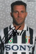 Angelo Di Livio oryginalny autograf! Juventus Włochy Euro 2000