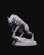 Piekielny Ogar – Figurka 32mm 14K zgodna z DnD RPG Pathfinder Warhammer