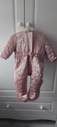 Kombinezon zimowy dla dziewczynki r.3-6msc pudrowy różowy z futerkiem