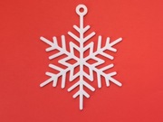 Bombka ażurowa 3D Śnieżynka PLA 9 cm - ozdoba choinkowa