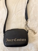 Torebka Juicy Couture na ramię czarna na pasku mała torba