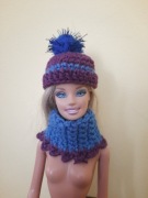 Ubranko dla Barbie czapka + komin