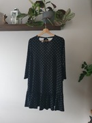 Czarna krótka sukienka w groszki kropki Andrzejki Święta Sylwester Mohito S