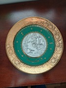 Bohemia scenka myśliwska talerz patera na ciasto dekoracyjna