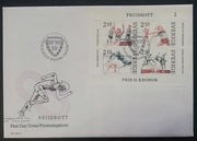 Szwecja FDC 1403-1406 BL14 Lekkoatletyka