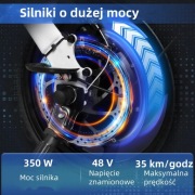 Składany Honey Whale S6-S 350W Bateria: 48V 10.4Ah | JAK NOWY!