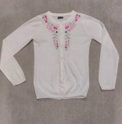 Sweterek dziewczęcy Endo, rozm. 140 cm, ecru