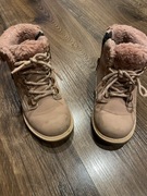 Trzewiki zimowe dziewczęce rozmiar 27 pudrowy róż