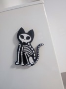 3D Drukowane Magnesy "Kocie Szkielety" na Halloween prezent słodkie