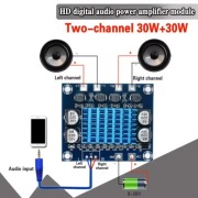 Moduł wzmacniacz mocy stereo 2-kanałowy 2 x 15W (RMS) Class D 8-26VDC DIY