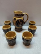 Ceramiczny zestaw do grzańca DON KICHOT - Turyngia Zierkeramik - Dzban