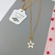 Naszyjnik * Damski Elegancki w Złotym Kolorze Stal Szlachetna Gwiazda