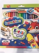 Kredki BAMBINO 18 kolorów w drewnie 15cm + temperówka FO-20122