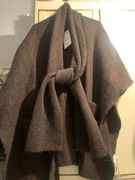 ZARA długi płaszcz sweter kardigan wdzianko narzutka szal oversize gruby