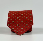 Męski krawat Marks & Spencer 100% jedwab czerwony