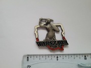 Magnes na lodówkę - 323f. WARSZAWA Mapa POLSKA Metalowy