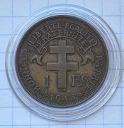 #3142 Francuska Afryka Równikowa 1 frank 1943 