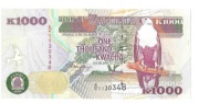 ZAMBIA -  1000 KWACHA -  2001 SERIA EK - UNC