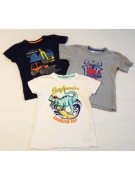 T-shirt zestaw 3 szt 110/116 koparka dinozaur 