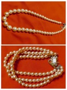 Biżuteria perły sztuczne, vintage.Art Deco 