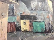 PODWÓRKO- Krzysztof Banach, obraz olejny