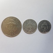 Monety, Kostaryka 20, 10, 5 colonów