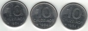 Brazylia 10 cruzeiros 1984 24 mm na sztuki