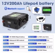 Akumulator 12v 200ah ładowarka 10A , Smart Bluetooth 