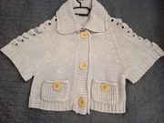 Szary kardigan , kròtki rękaw r.M