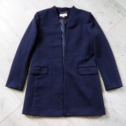 Calvin Klein_biznesowy elegancki płaszcz navy_IGŁA_40