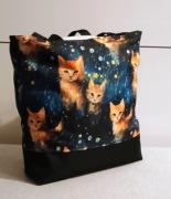 Torba shopper hand made wodoodporna rude koty 
