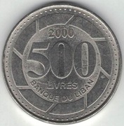 Liban 500 funtów liwrów livres 2000 - 24,5 mm - nr 1