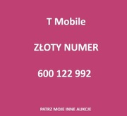 600 122 992 numer VIP Starter Łatwy Prosty Prepaid, Karta SIM