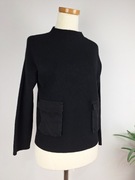 Bluza bluzka Zara 152 11/12 lat czarny półgolf wiskoza młodzieżowy sweterek