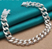 Srebrna Silver Sterling 925 bransoleta damska 20cm 10mm  Piękna Bransoletka