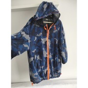 Zara Niebieska bluza siatka moro oversize