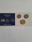 Zestaw 3 monet UNC Malezja mint