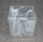 Sandra Rich szklany kwadratowy wazon doniczka / osłonka