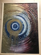 Kosmos. Olej na płycie