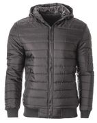 Lekka męska  kurtka na zamek z kieszeniami bocznymi z kapturem