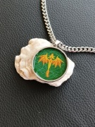 Ręcznie robiony wisiorek "Bursztynowy smok"