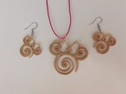 Komplet bizuterii ażur EKO wzór 3d NOWOŚĆ– MYSZKA